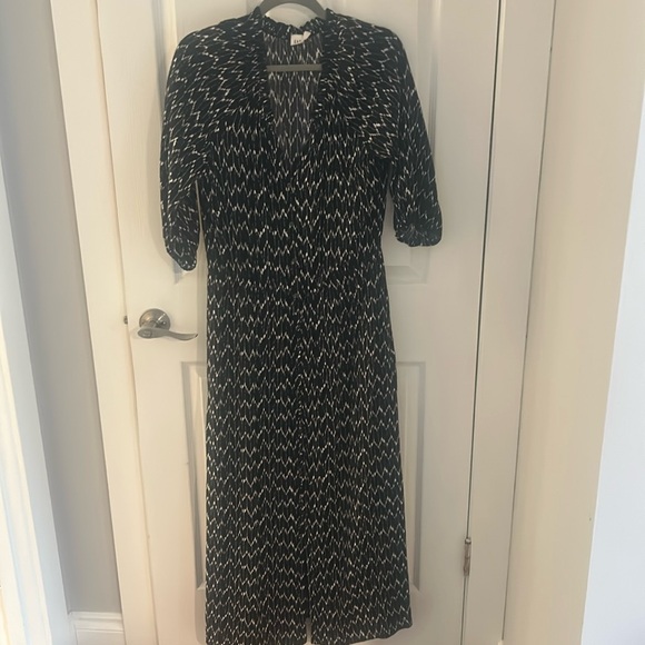 Navy and White Maxi Dress - Picture 1 of 4